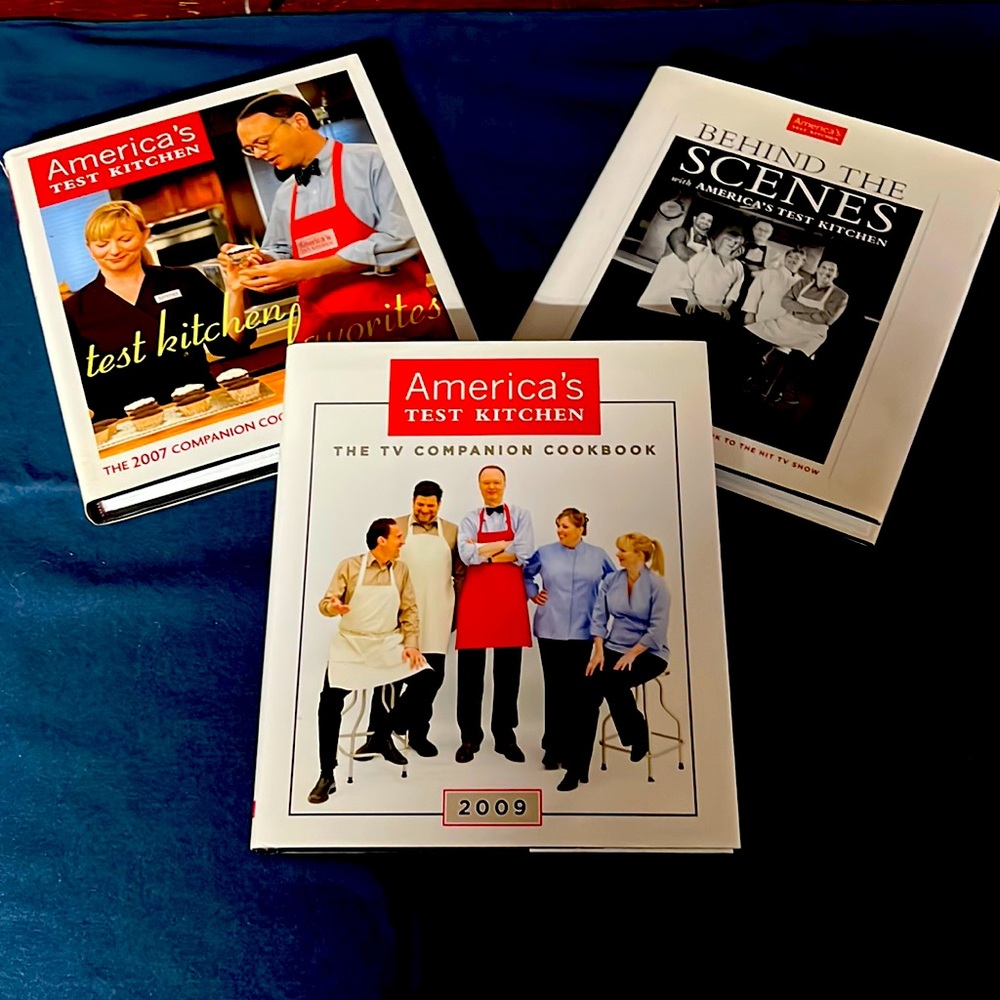Set of 3 America’s Test Kitchen Hardcover Books